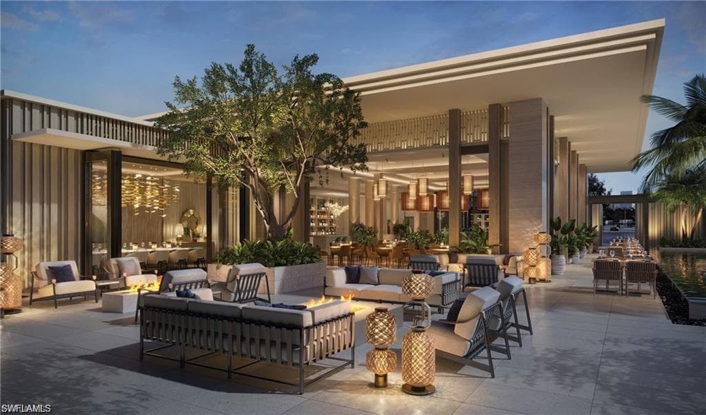 Exclusive Dining Club within Epique - the out door lounge area of the club