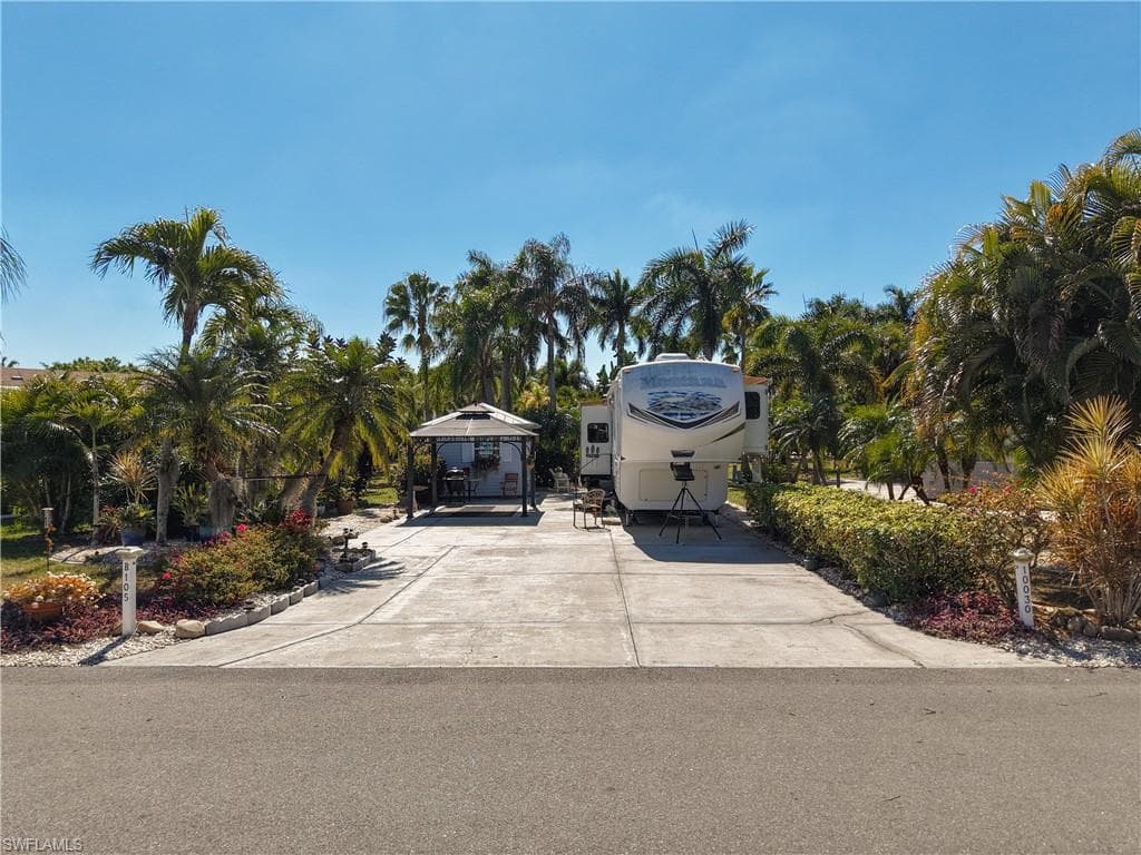 View of front of home with a gazebo