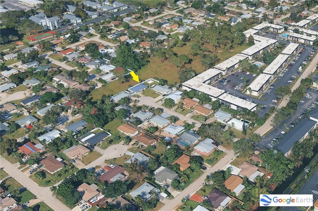 Aerial view of property's location
