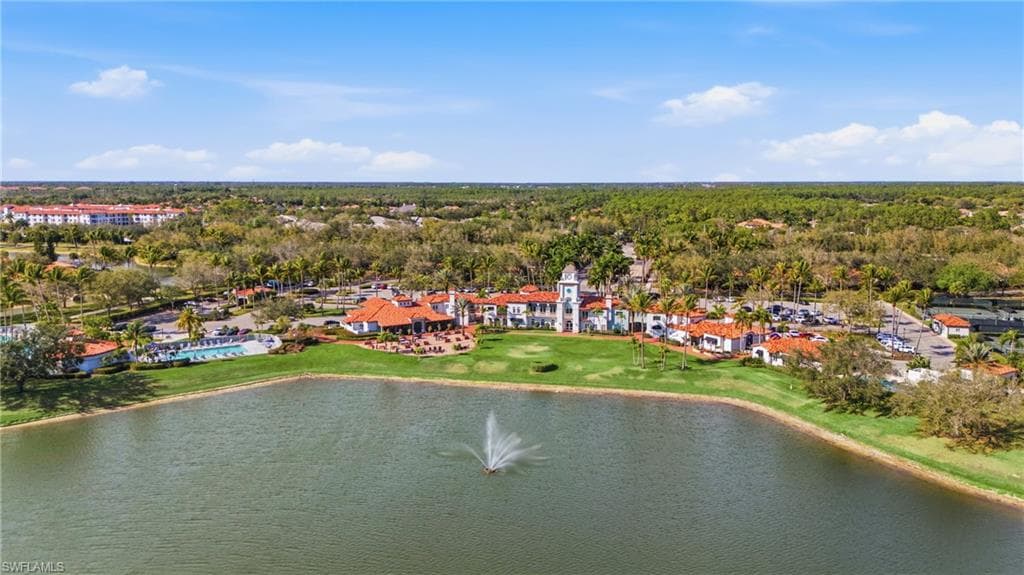 Bird’s eye view of Village Walk’s scenic waterways and walking bridges.