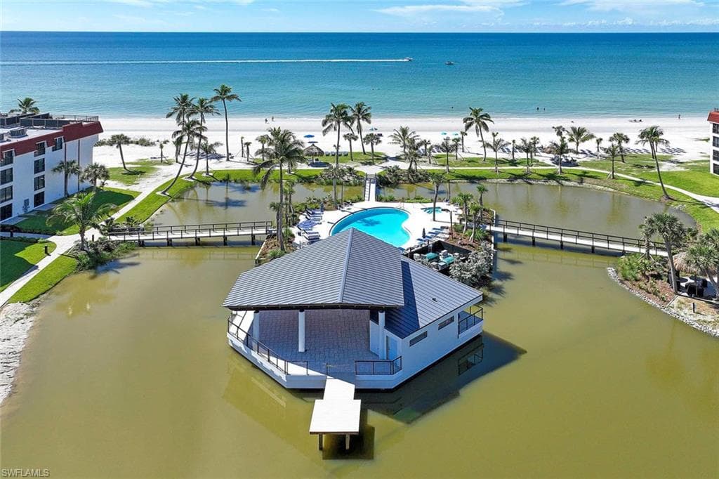 Aerial view of pool