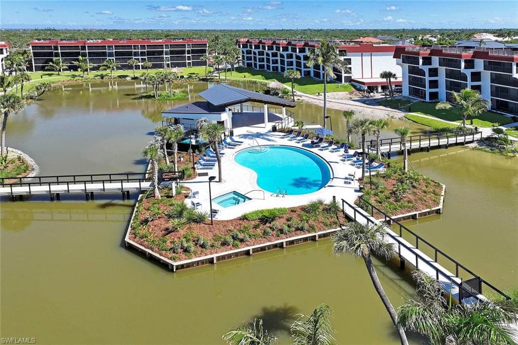 Aerial view of pool