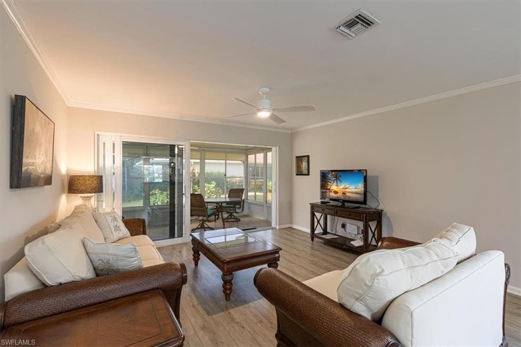 Living room with lanai