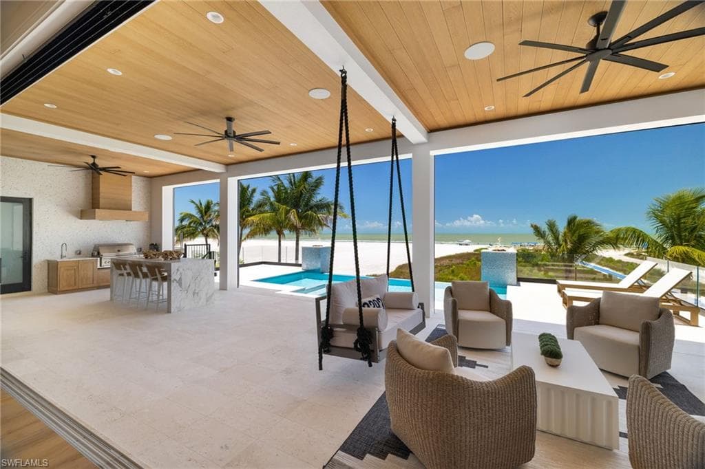 Expansive outdoor living area
