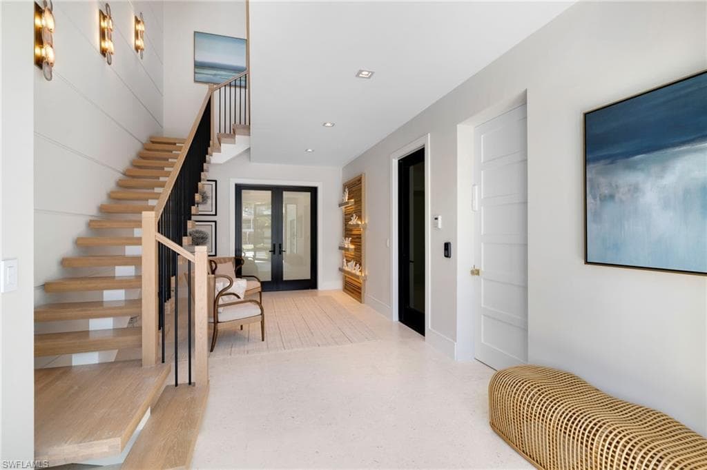 vestibule flooded with natural light