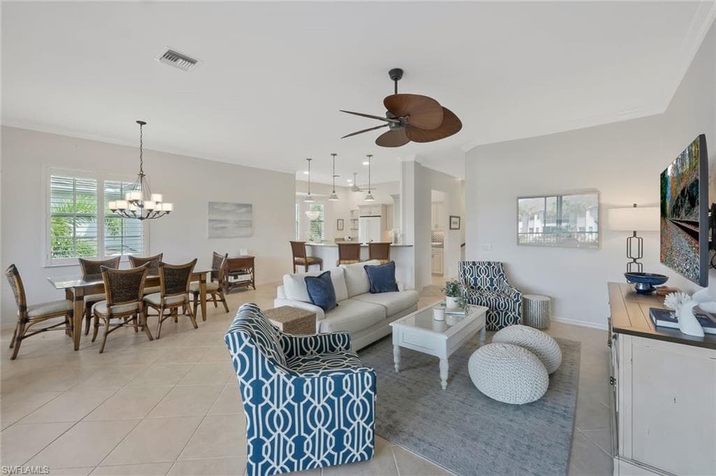 Offered turnkey furnished, allowing for immediate enjoyment of the Naples lifestyle.