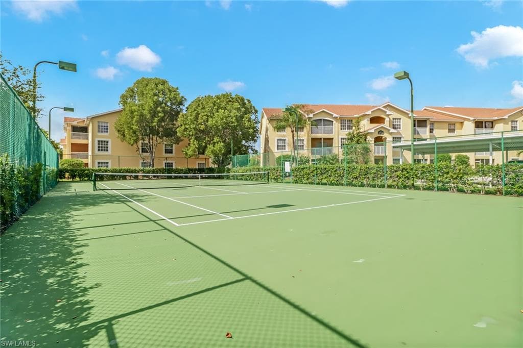 View of tennis court