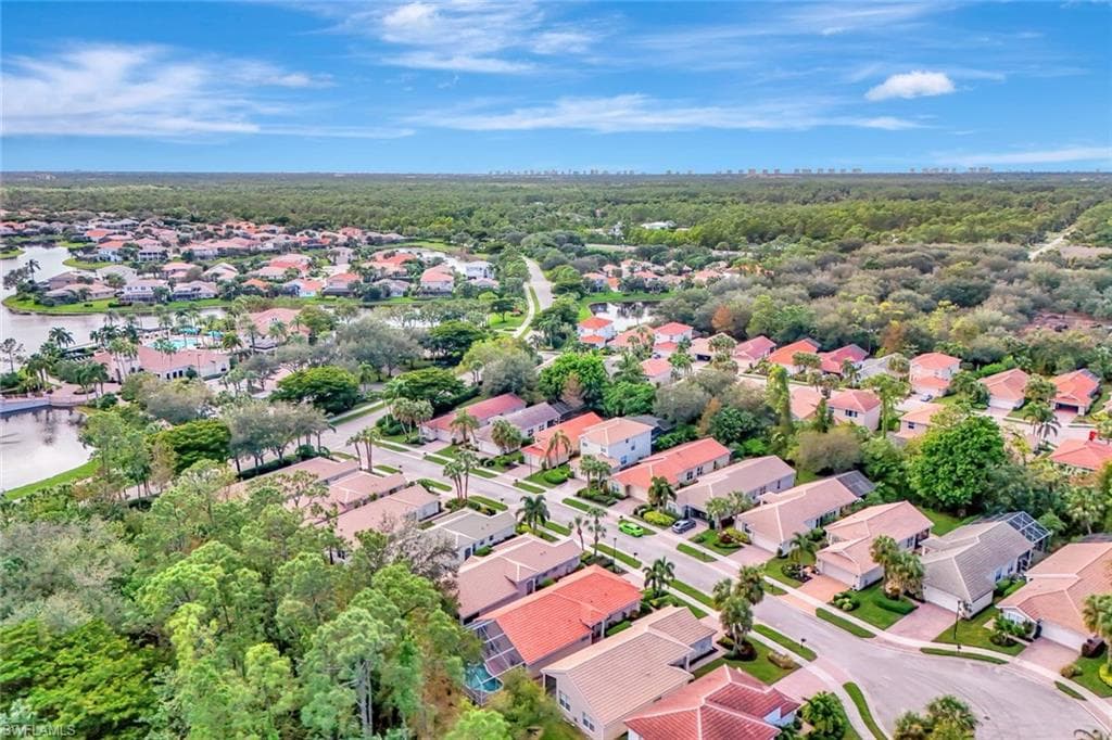 Aerial view of residential area