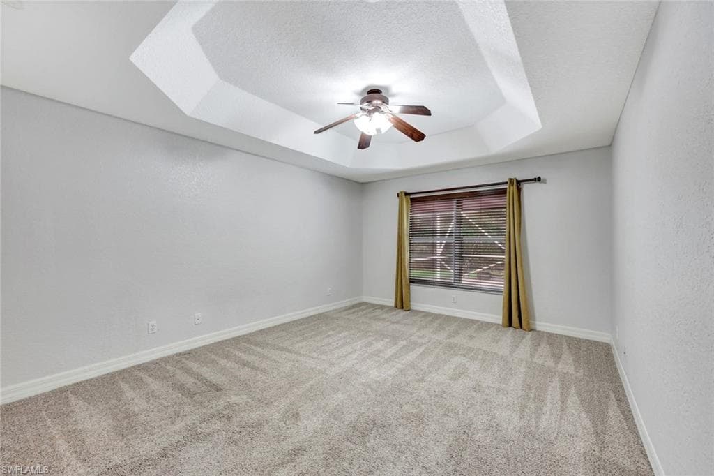 Digitally staged master bedroom