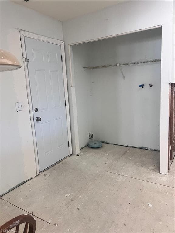 View of laundry area