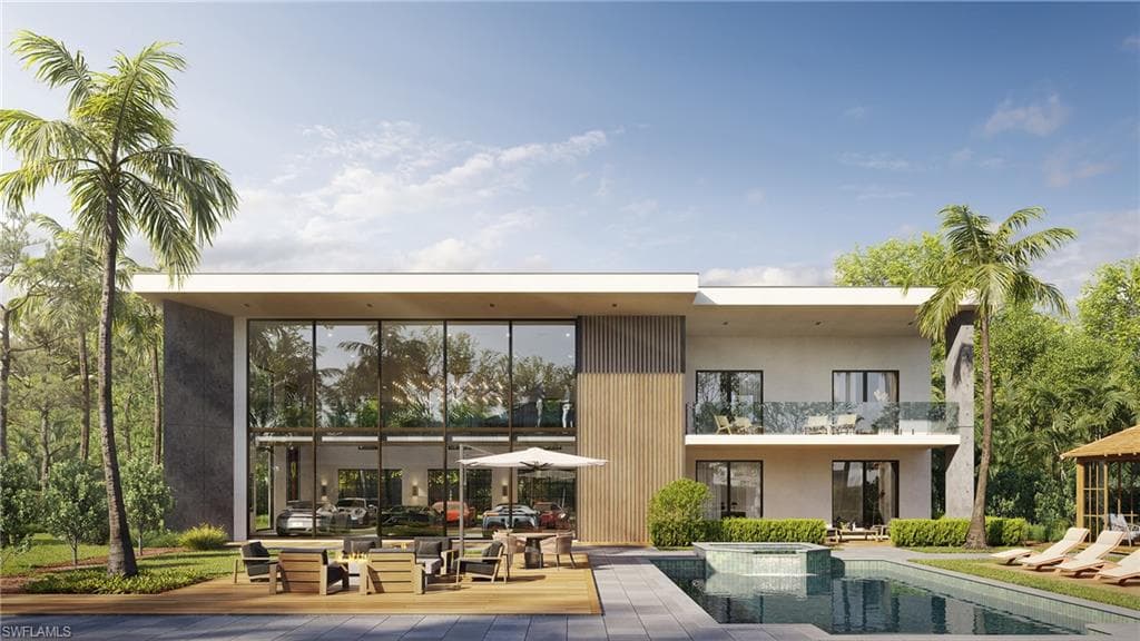 OPTIONAL 12-Car Collector's Retreat rendering at the back of the property