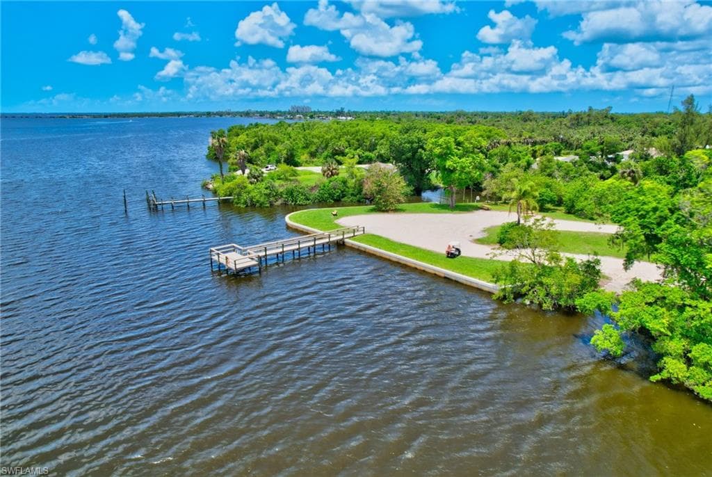 Water view featuring a boat dock