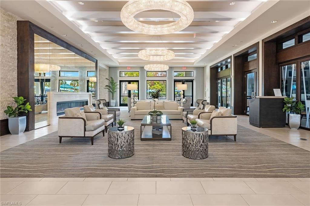 Clubhouse is flanked by restaurant to the right and the ballroom to the left...