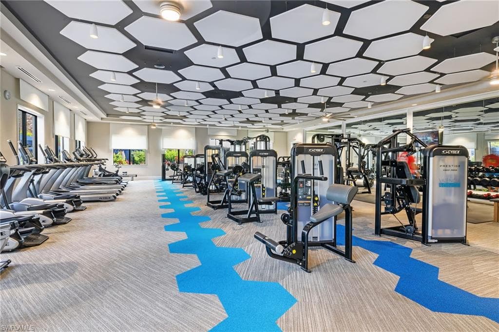 This fab gym is open 24/7 and manned during the day.