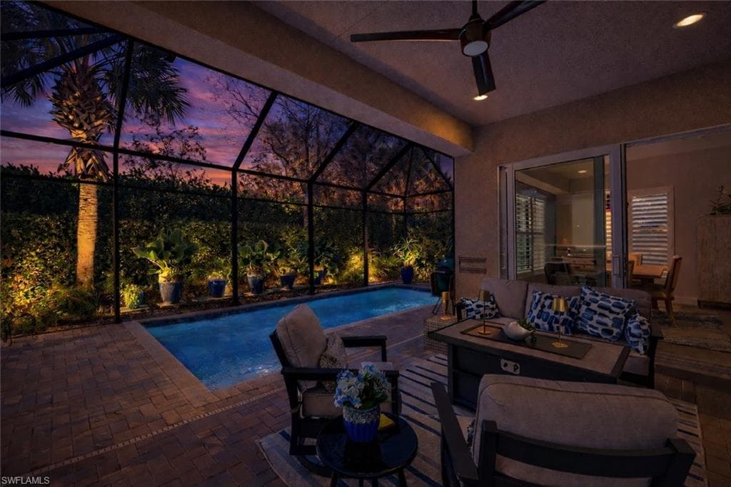 Lanai at dusk - digitally enhanced...