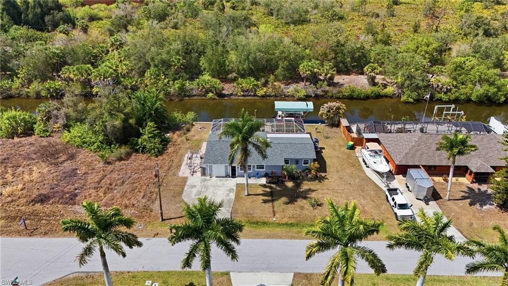 View from above of property featuring a nearby body of water