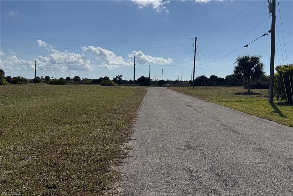 Looking South down the street