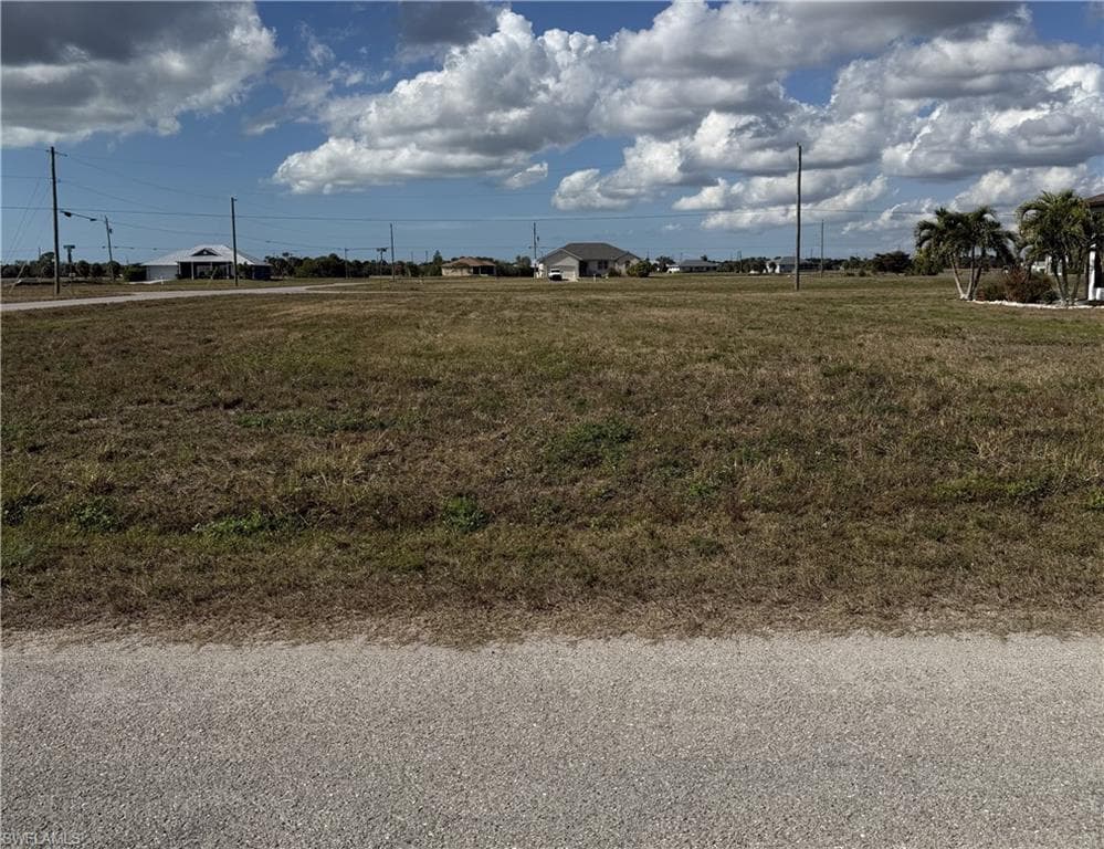 Looking across the street from the lot