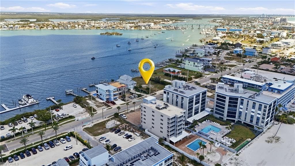 Drone / aerial view of a nearby body of water - Virtually Edited Image