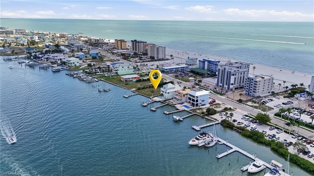 View of urban area with a large body of water - Virtually Edited Image