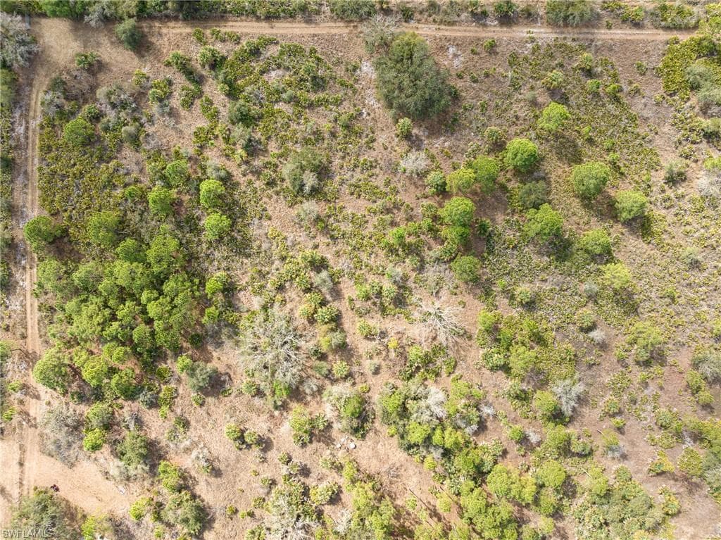 Aerial view of sparsely populated area