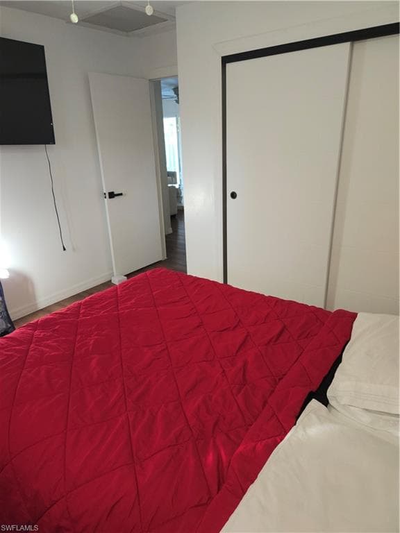 Bedroom with a closet
