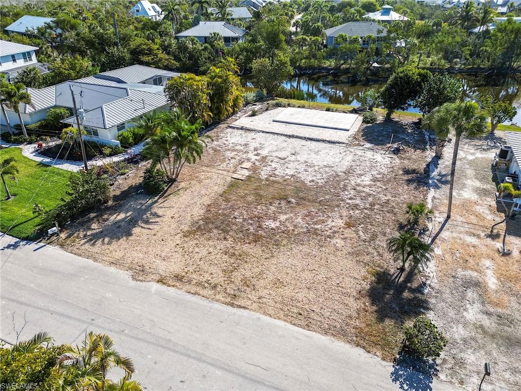 Aerial view of lot. Steps to private beach access.