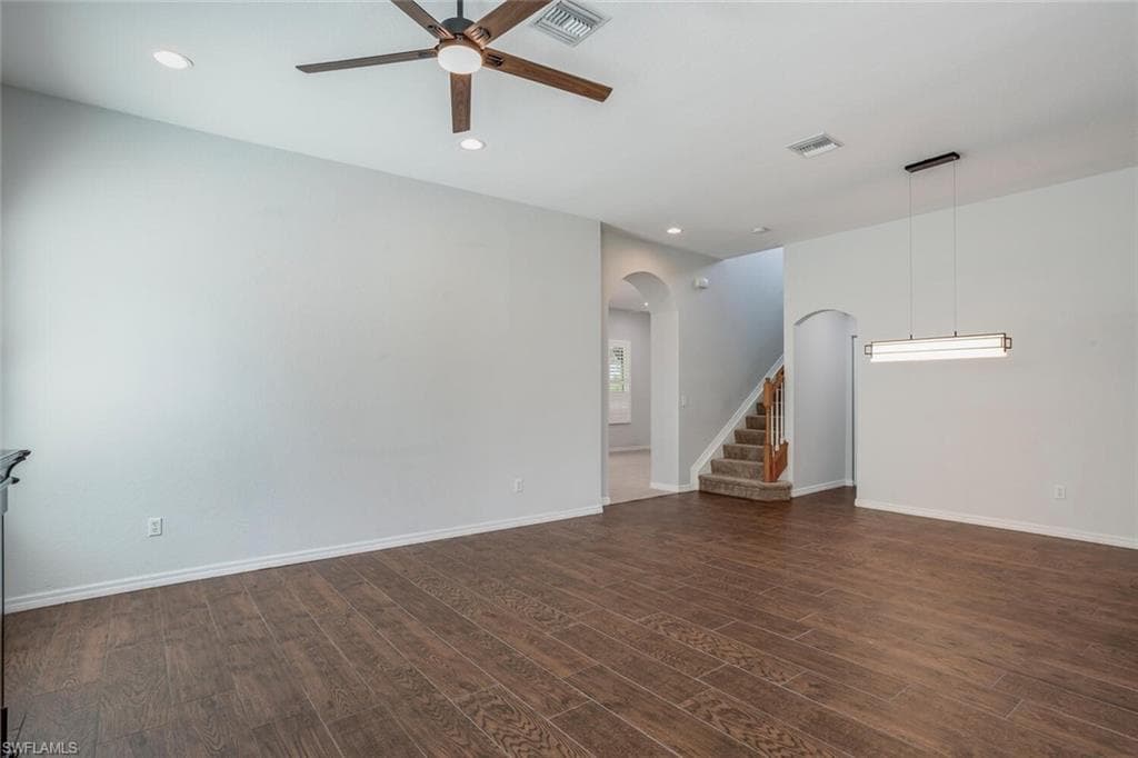 Formal Dining Combo Living Area w/ Tile Wood Like Flooring