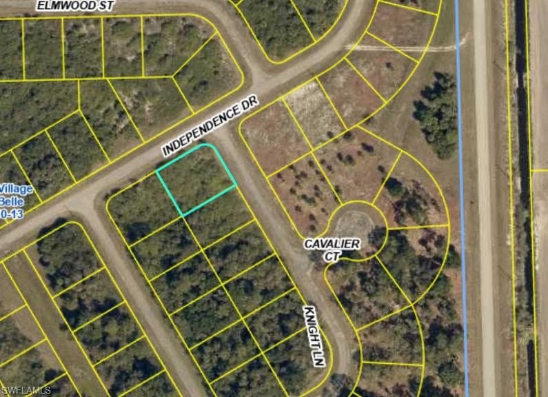 Map of property location with property boundaries highlighted