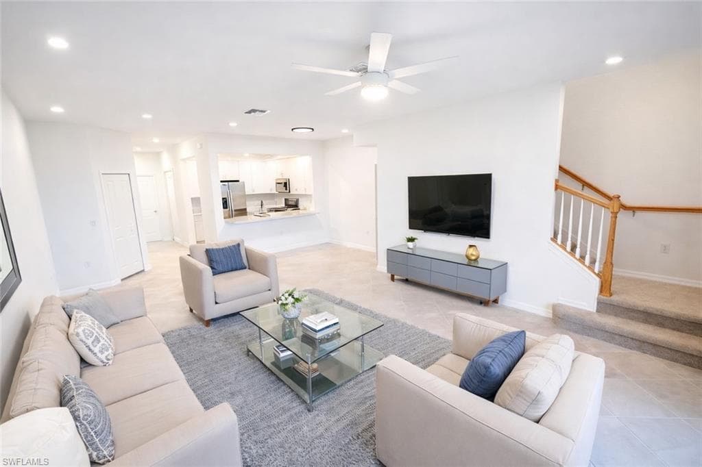 Virtually Staged Living Room