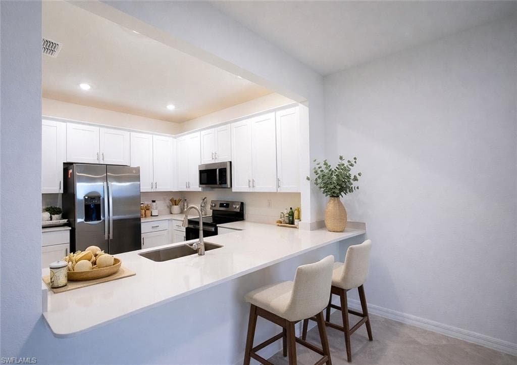 Kitchen and Breakfast Bar - Virtual Staged