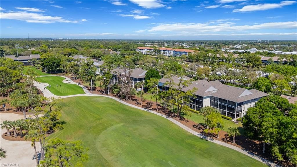 Bird's eye view of a golf course