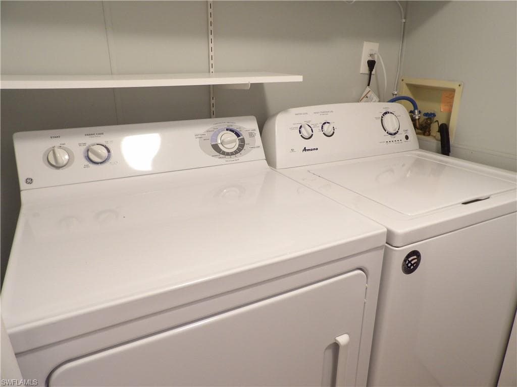 Laundry area with separate washer and dryer