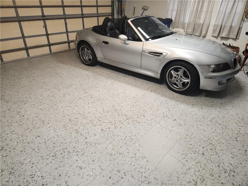 Tiled garage floor