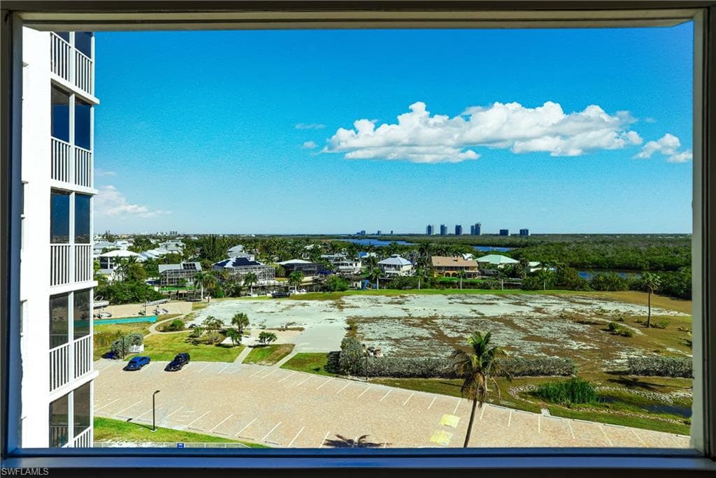 Water view with nearby urban area