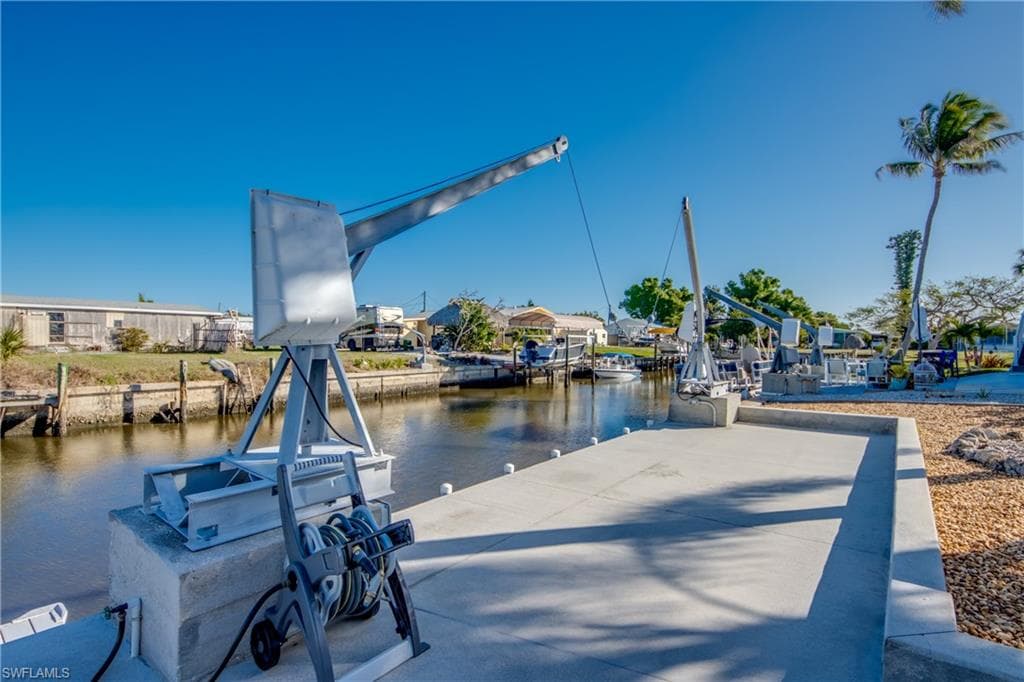 Dock featuring a water view