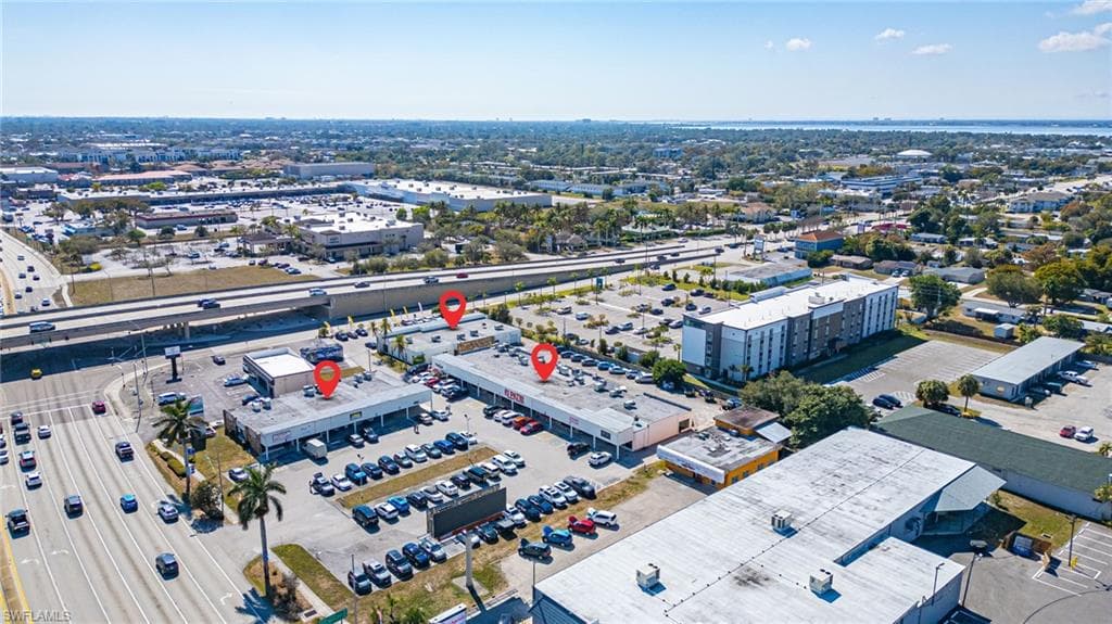 Aerial view of property and surrounding area