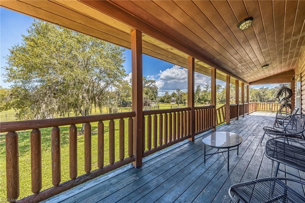 View of deck