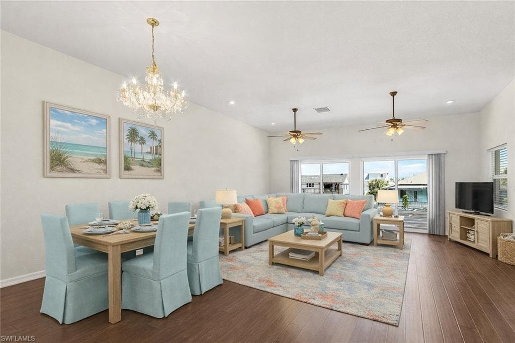 Virtually Staged Living/Dining Room
