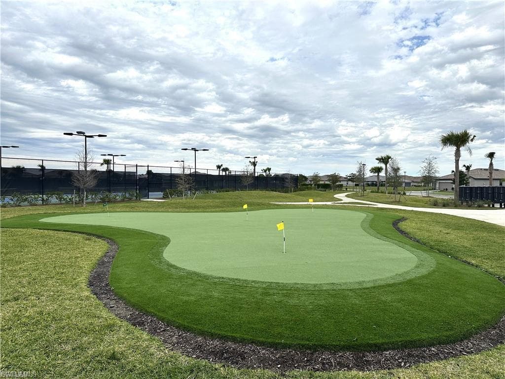 View of property's community putting green