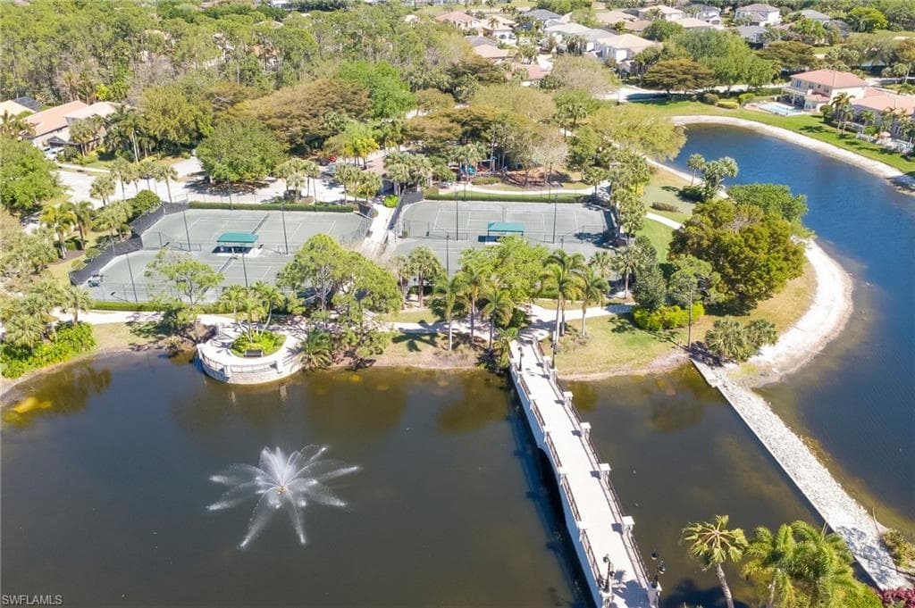Bird's eye view of a large body of water