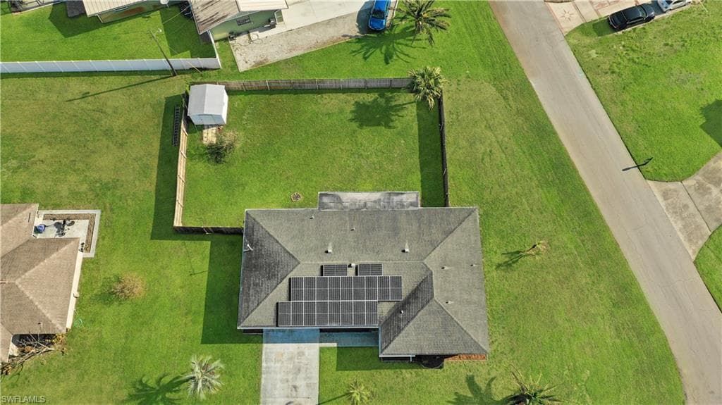 View from above of property