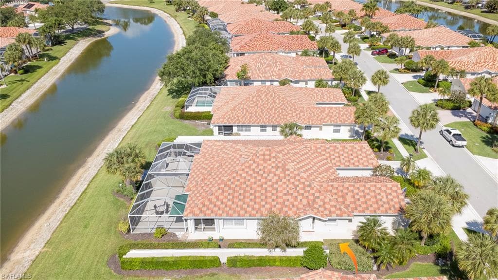aerial view of home on street
