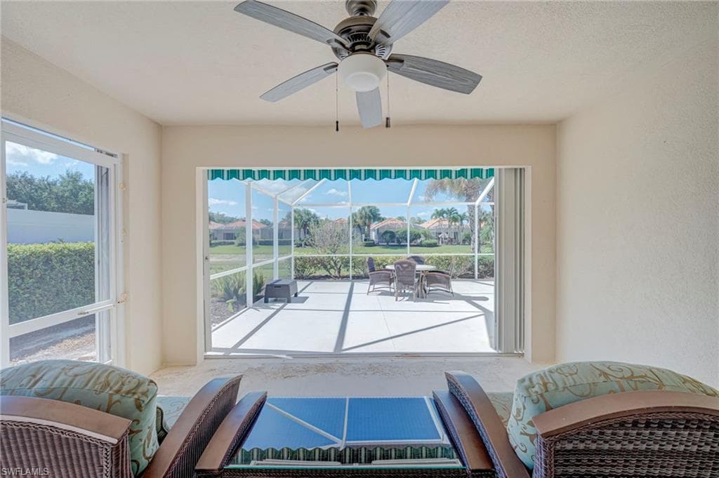 Protected lanai w/ awning closed