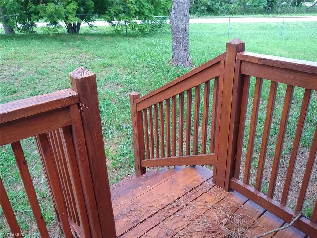 View of wooden deck