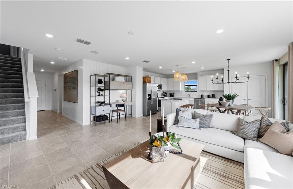 Photos are from a furnished model. Options for this home may vary.