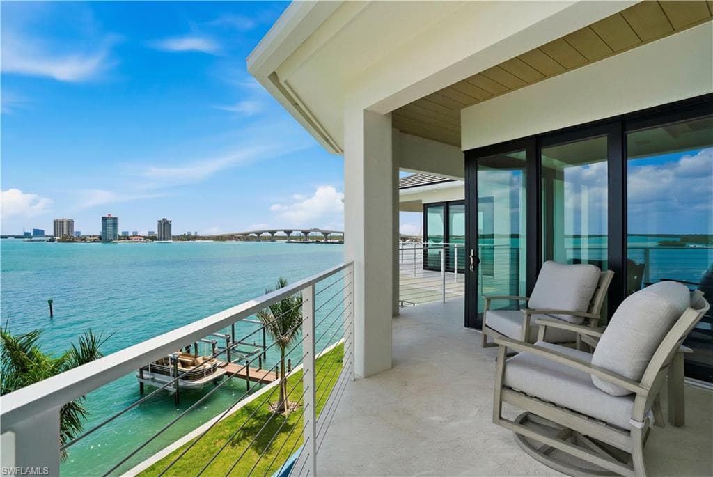 Balcony with a water view - Virtually Edited Image