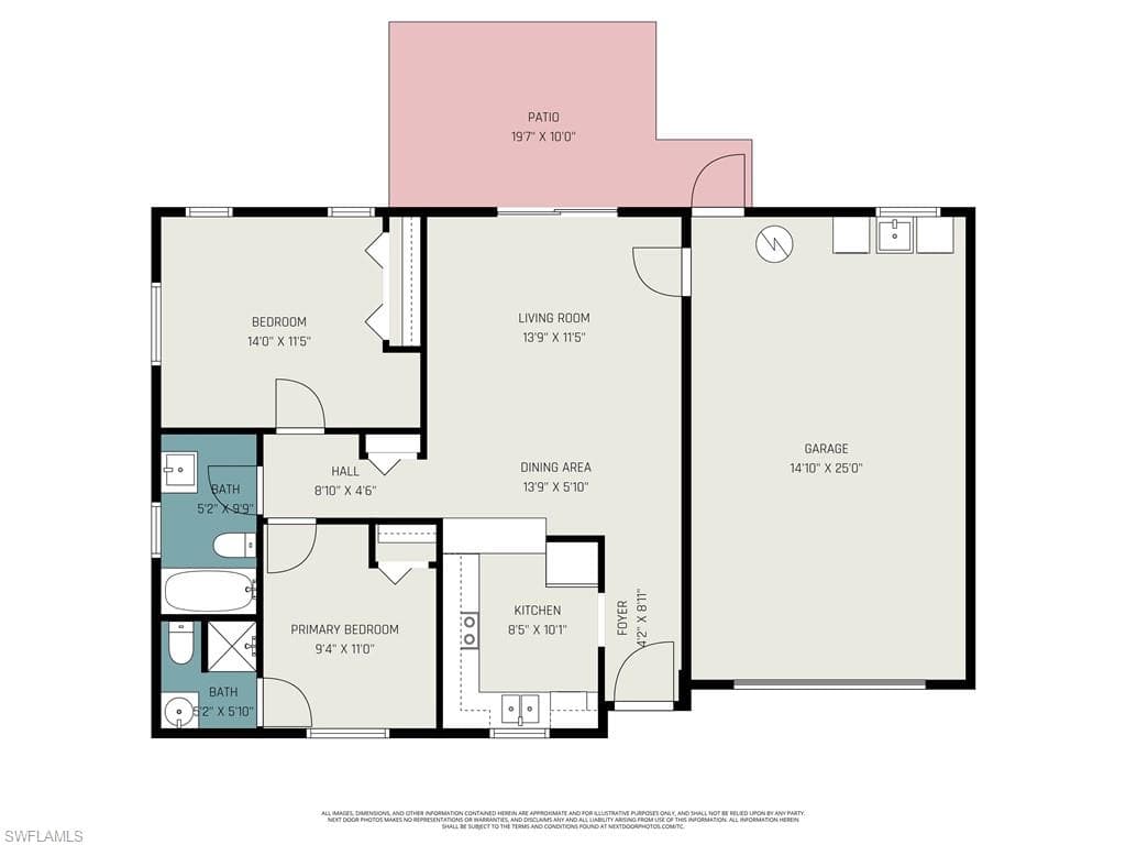 2208 Iris way Floor plan - All measurements are approximate*