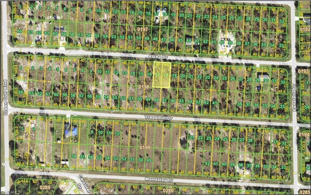 Map / location featuring property parcel outlined