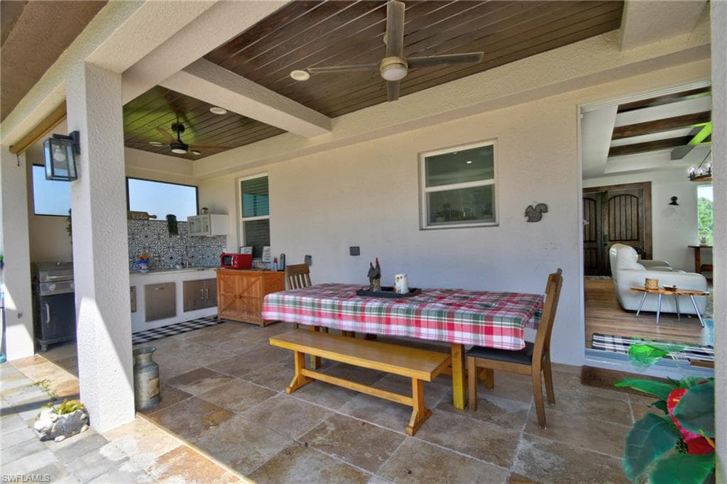 Patio table and stool